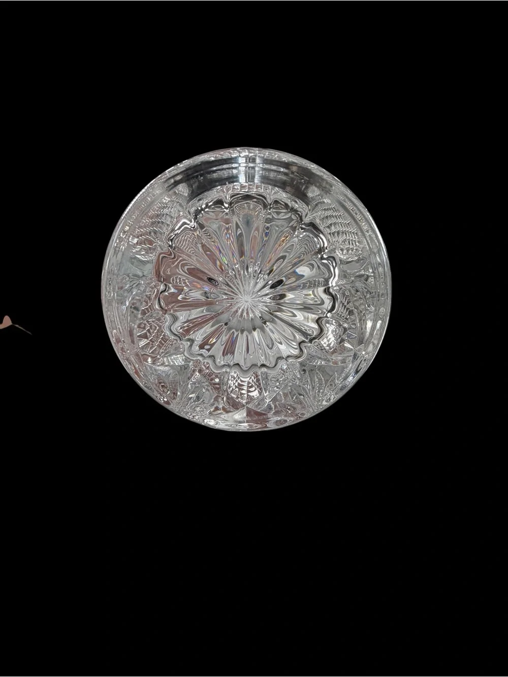 Crystal Cut Glass Vase - Clear Decorative Home Accent